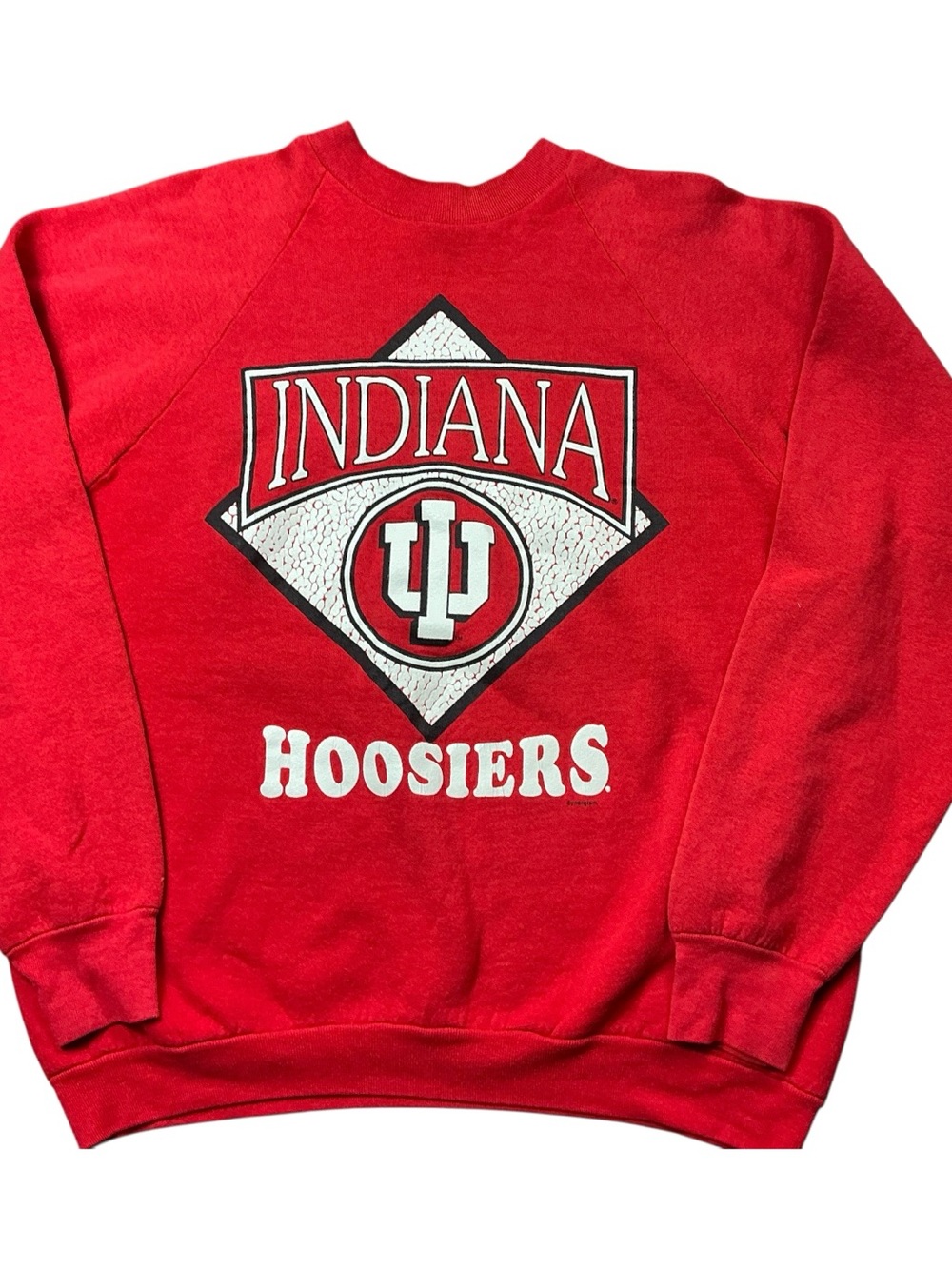 Vintage 1980s/90s Indiana Hoosiers red crewneck sweatshirt USA made SZ Large